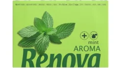 Renova Mint hygiejniske vådservietter i miniæske med 3 lag, 46 stk. Outlet