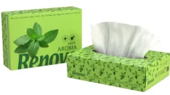Renova Mint hygiejniske vådservietter i miniæske med 3 lag, 46 stk. Outlet
