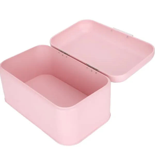 Brødkasser & Brødposer>Retro lyserødt jernopbevaringsetui til brød