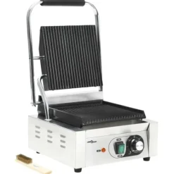Rillede paninigrill i rustfrit stål - 1800 W | Størrelse: 31x30,5x20 cm Best