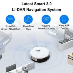 Robotstøvsugere>Robot Dammsugare Mopping - LIECTROUX - M70 PRO - 5000Pa - Automatisk Tömning Station - Laser