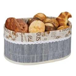 Robust brødkurv Paris i grå Outlet