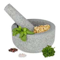 Mortere & Pistiller>Robust granitmorter og -støder