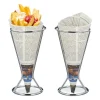 Tilbehør Til Madservering>Robust pommes frites-holdersæt med 2 stk. i rustfrit stål