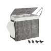 Vasketøjsudstyr>Rootz Grå vasketøjskurv - Tøjkurv - Opbevaringsbeholder - PP-plastik - Metalramme - Polyester-bomuldsblanding indvendig taske - 70 cm x 36 cm x 66 cm | CDON