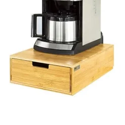 Kaffemaskiner Til God Kaffe>Rootz Kaffemaskine Stand & Kaffe Pod Kapsel Teposer Skuffe Box Holder Skab-Bambus