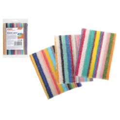 Ru vådservietter, 3 stk., 10x13 cm, blandede farver, til rengøring og skrubning af vanskeligt snavs, til skrælning af nye kartofler Clearance