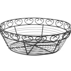 Tilbehør Til Madservering>Rund dekorativ trådkurv til servering af brød - Hendi 425862