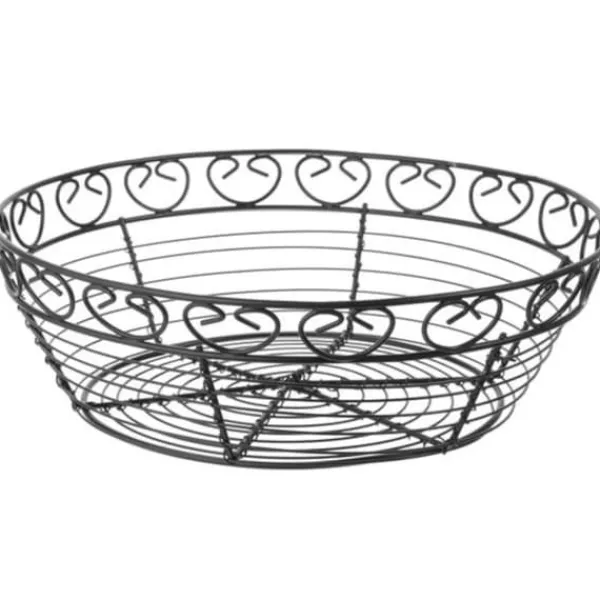 Tilbehør Til Madservering>Rund dekorativ trådkurv til servering af brød - Hendi 425862