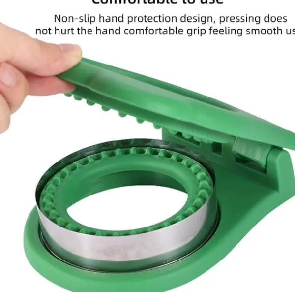 Køkkenforme>Rund sandwichform til børn, sød prægeværktøj til morgenmadsbrød, kreativt gør-det-selv-riskugleværktøjssæt (rød)