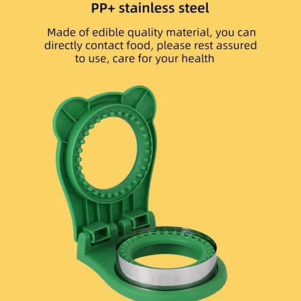 Køkkenforme>Rund sandwichform til børn, sød prægeværktøj til morgenmadsbrød, kreativt gør-det-selv-riskugleværktøjssæt (rød)