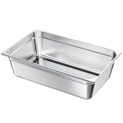 Tilbehør Til Madservering>Rustfrit Dampbakke, Fuld Størrelse 145mm Dyb, 20,5L, Genanvendelig Cateringopbevaring, Pakke med 1