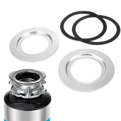 Affaldskværne>Rustfrit stål 180 mm til 114 mm vask Madaffaldskværn Adapter Tilbehør Dele