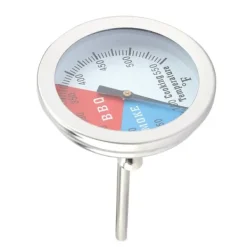 Køkkentermometre>rustfrit stål grilltermometer 100-550℉ rund hættetemperatur til grillovn grill