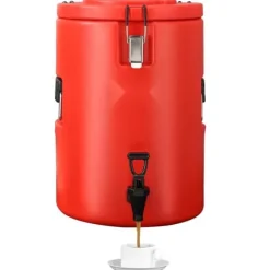 Rustfrit stål isoleret dispenser, 4,5 gallon (17,2 liter) til varme og kolde drikke. Perfekt til te og kaffe i restauranter. New