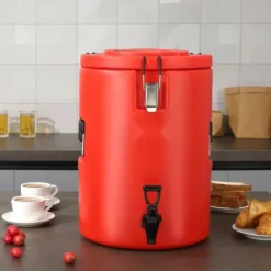 Rustfrit stål isoleret dispenser, 4,5 gallon (17,2 liter) til varme og kolde drikke. Perfekt til te og kaffe i restauranter. New