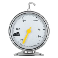 Køkkentermometre>Rustfrit Stål Stor Ovntermometer med Krog Køkken Madlavning Måleværktøj 50-280 ℃