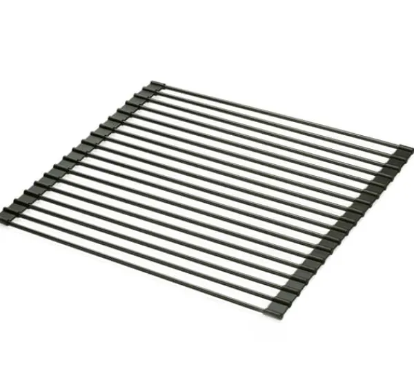 Måtter & Gitter Til Køkkenvaske>Sammenklappelig stålafløb til vask 43x33cm TADAR roll up 9503