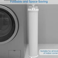 Sammenklappeligt tørrestativ med 16 stænger – tre-trins design til camping, altan og soveværelse Outlet