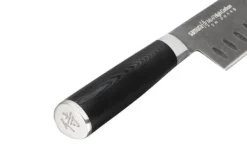 SAMURA MO-V 7" Stonewash Santoku Kniv - Hulslibet Japansk Stål Køkkenkniv til Præcisionsskæring og Kulinarisk Ekspertise Hot