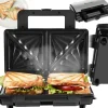 Sandwichtoaster SK1000W, non-stick, varmebestandig - sølv Sale