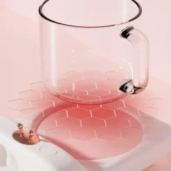 Kopvarmer>Sød kopvarmer Sød tegneserie Smart planlagt temperaturkontrol varmeplade til hjemmet kollegieværelse CN 110V-220V