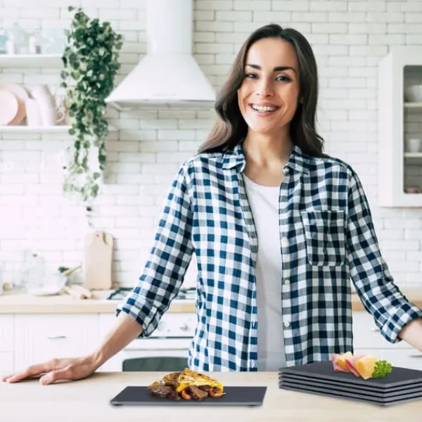 Serveringsfad sæt, 30x20 cm, Grå Hot