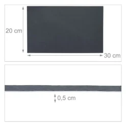 Serveringsfad sæt, 30x20 cm, Grå Hot