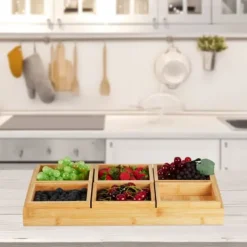 Serveringssæt, Bambus, 5.5x47x32.5 cm, Natur Discount