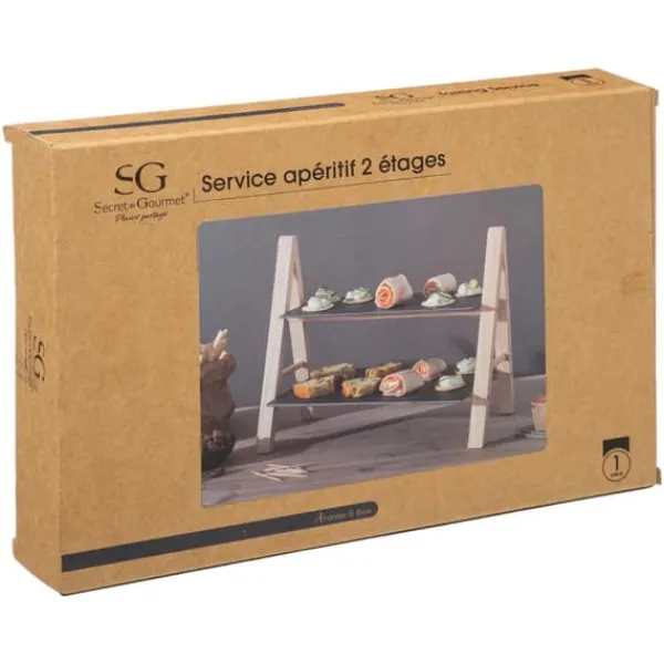 Serveringsstand med 2 niveauer Discount