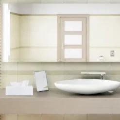 Papirlommetørklæder>Servietboks, 7.5x24x12 cm, Hvid