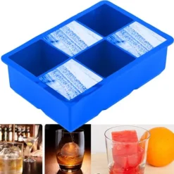 Silikone Isterningmaskine 6 Hulrum Chokolade Slikform Køkken Madlavningsredskaber Mørkeblå Best