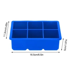 Silikone Isterningmaskine 6 Hulrum Chokolade Slikform Køkken Madlavningsredskaber Mørkeblå Best