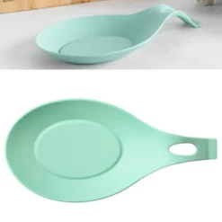 Silikone Skeholder Høj Temperaturbestandig Varmebestandig Skeholder til Hjemmekøkken Grøn New