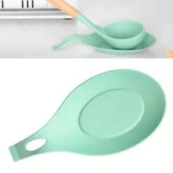 Silikone Skeholder Høj Temperaturbestandig Varmebestandig Skeholder til Hjemmekøkken Grøn New