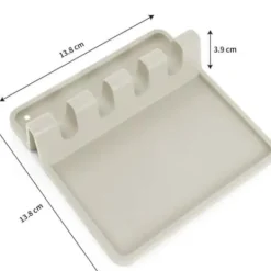 Silikonebestikholder, BPA-fri, varmebestandig skeholder til komfur, køkkenbordplade (sort) Best