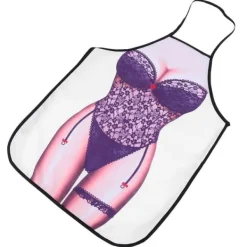 Forklæder>Sjovt 3D vandtæt forklæde - sort blonde kvinde