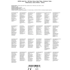 SK ølslange, øllinje, kulsyreslange - sælges i metervare - hård - hvid - 10mm, 0 New