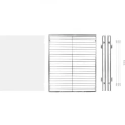 Skabsorganisator, 39,4x53,3x8,9 cm, Sølv, Stålopbevaring Best