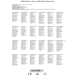 Skænkeprop - TOPO FLAP, rustfrit stål, med låseflap Online