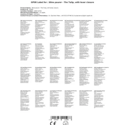 Skænkeprop vin - The tulip, med håndtagslås New