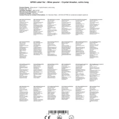 Skænkeprop vin, vinskænker - Crystal Areator, ekstra lang Hot