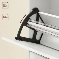 Skoskab, 60x24x102 cm, Brun Online