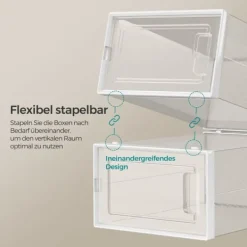 Skotøjsæsker, sæt med 8, skoorganisator i plast