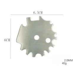 Skraber til stejlplade i rustfrit stål, rund (blank, på lager)