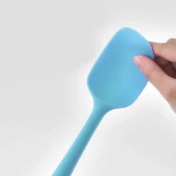 Stegepaletter>Skraberspatel Silikonespatel Varmebestandig T-form Komfortabelt greb Alsidigt køkken køkkengrej til hjemmet Blå