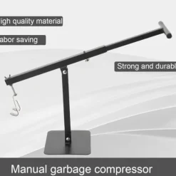 Affaldskompaktorer>Skraldespandskomprimator - Manuel - 66 cm - Rustfrit stål - Passer 60–100 L affaldsbeholdere - Effektiv affaldskomprimering
