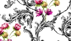 Måtter & Gitter Til Køkkenvaske>SKÆREBRÆT I GLAS 52x30 BLOMSTER