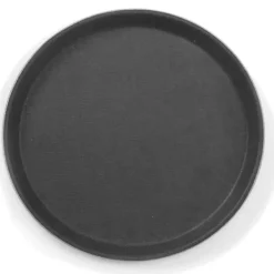 Serveringsfad & Skåle>Skridsikker tjenerbakke, rund, diameter. 40 cm - sort