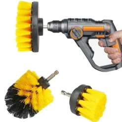 Skrubbørste til boremaskine og skruetrækker 3-pack Online